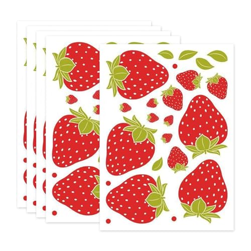 Erdbeeraufkleber Wasserdichtes Klebstoff PVC Wandtattoos Wiederverwendbares Fenster Klammer Erdbeeraufkleber Wasserdichtes Klebstoff PVC Wandtattoos Wiederverwendbares Fenster Klammer von Laikoutd