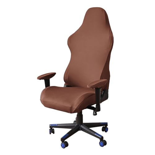 Laikoutd Dehnbare, einfarbige Stuhlhusse, weiche Milchseide, staubdicht, abnehmbar, waschbar von Laikoutd