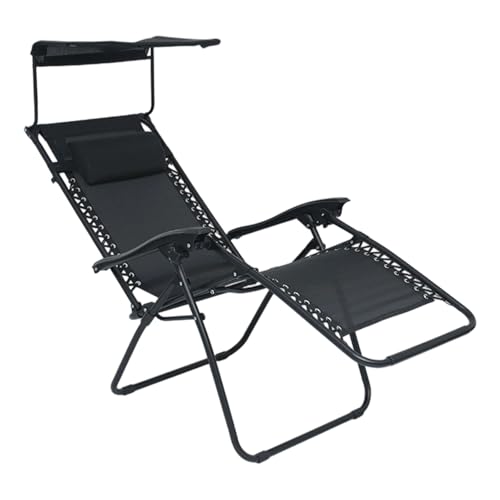 Laikoutd Leichtes Gewicht Faltbar Sonnenbett Rasenstuhl Lounge Stuhl Mit Baldachin Für Strandpicknicks Hinterhof Abenteuer Klappstühle Für Draußen von Laikoutd