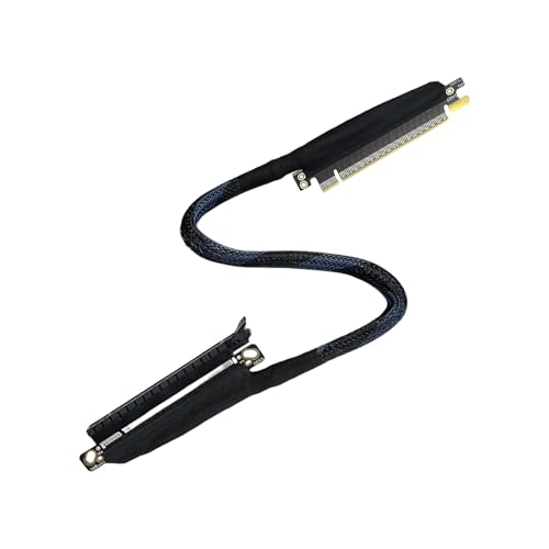 Laikoutd Niedriger Verlust PCIE5.0 X16 Linksausgang GPU Verlängerungskabel 180 Grad Kurve Mit Abriebfestem Meshesharness Risers von Laikoutd