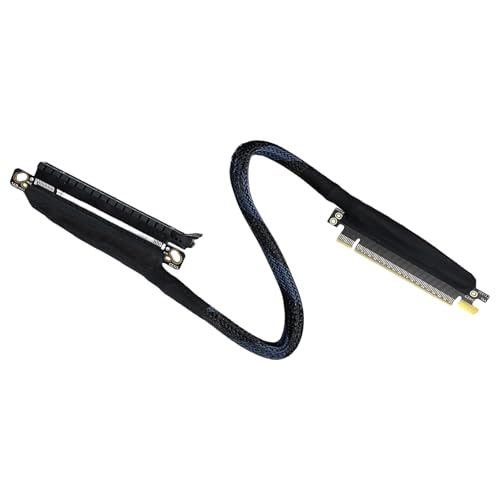 Laikoutd Niedriger Verlust PCIE5.0 X16 Linksausgang GPU Verlängerungskabel 180 Grad Kurve Mit Abriebfestem Meshesharness Risers von Laikoutd