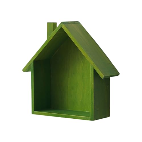 Laikoutd Nostalgisches stabiles Holzhaus mit reichlich Stauraum, Wohnaccessoire für Sammlerstücke und mehr Organisation von Laikoutd