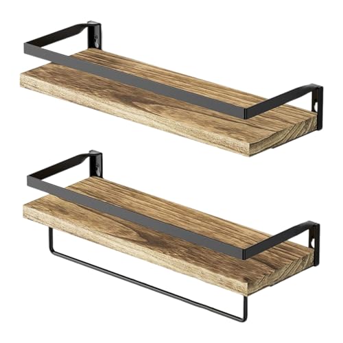 Laikoutd Schwebendes Regal für Zuhause, stilvolles schwebendes Wandregal, Holzaufbewahrung, Halter für Bad und Küche Laikoutd Schwebendes Regal für Zuhause, stilvolles schwebendes Wandregal, Holzaufbewahrung, Halter für Bad und Küche von Laikoutd