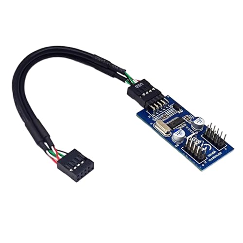 Laikoutd USB 2.0 9Pin Y Splitter 9Pin USB Header Männlich 1 Bis 2 Weibliche Erweiterung Für PC Interne Verbindung Und Geräteintegration von Laikoutd