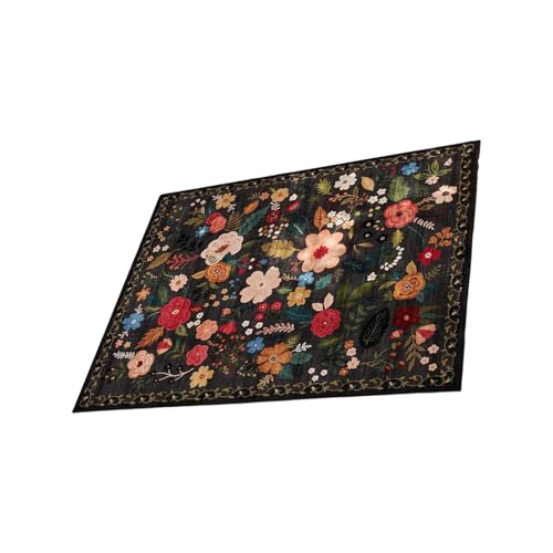 Laikoutd Waschmaschine Teppich Mit Blumigem Designboden Weich Und Haltbarkeit Luxuriöser Gefühlsbereich Für Barfuß Waschbarer Badezimmer von Laikoutd
