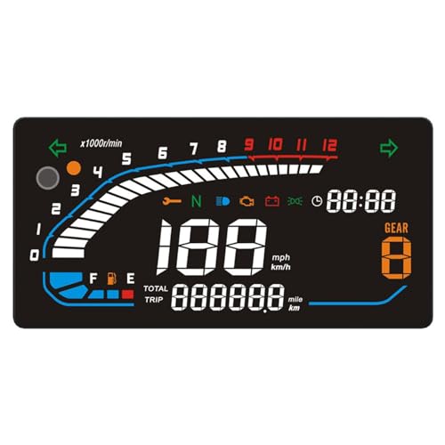 Laikoutd Multifunktional Clear Large Display Armaturenbrett Mit Tachometermessgerät Genauige Messwerte Für CM125 CM150 CM250 Schockdes Digitales Armaturenbrett Für Motorräder Laikoutd Multifunktional Clear Large Display Armaturenbrett Mit Tachometermessgerät Genauige Messwerte Für CM125 CM150 CM250 Schockdes Digitales Armaturenbrett Für Motorräder von Laikoutd