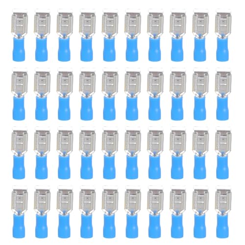 Laikoutd Packung Von 30/40 Huckepackbacks Spadnetzstecker Schnellkabel Crimps Anschlüsse Rot Halb Isolierte Spadebelder Stecker Set Elektrische Kabelzubehör von Laikoutd