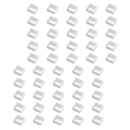 Packung Von 50 Leerer Aquarellfarbe Tragbarer Leerer Halbe Pfanne Kleine Aufbewahrungskoffer Stapelbares Zinn Aquarell Lackformen von Laikoutd