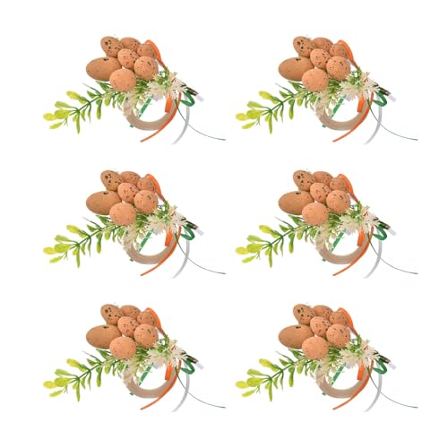 Packung Von 6 Holzserviettenhaltern Mit Thema Einzigartige Eggs Designs Robuster Esstisch Handgefertigte von Laikoutd