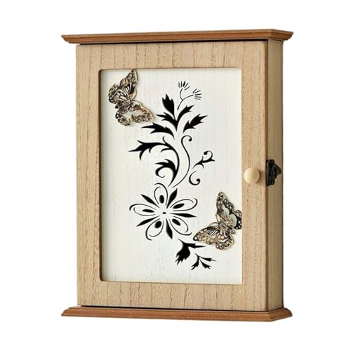 Platzsparende Schlüsselorganisatoren Wandmontage Holz Retro Designs Haken Für Die Eingangsschaltkasten Wandhalterung von Laikoutd