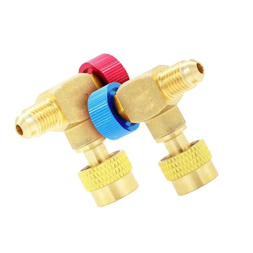 Professionelle 90 Grad Rechtswinkel Kältemittel Ladeventile Messingkonstruktion Leckdosendesign Für R22 32 R410A Sicherheitsregelventile Für Die Klimaanlage von Laikoutd