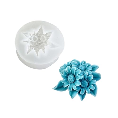 Romantische Blumförmige Robuste Silikonkerzenform Food Handwerkswerkzeugzubehör Für Detaillierte Kunst Zeigt Flexible Silikonform von Laikoutd