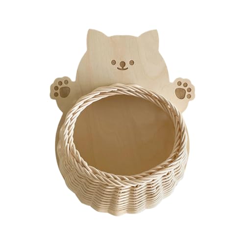 Schönes Rattan-Wandregal in Tierform, gewebter Aufbewahrungskorb für Bilderrahmen und kleine Gegenstände Schönes Rattan-Wandregal in Tierform, gewebter Aufbewahrungskorb für Bilderrahmen und kleine Gegenstände von Laikoutd