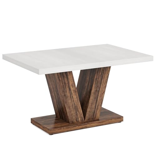 Lailang Esstisch Für 4 Personen Weißer Küchentisch Mit Robustem Sockel Bauernhaus-Holztisch für Zuhause Esszimmer Kleiner Raum Weiß Eiche 120x80x75 cm Lailang Esstisch Für 4 Personen Weißer Küchentisch Mit Robustem Sockel Bauernhaus-Holztisch für Zuhause Esszimmer Kleiner Raum Weiß Eiche 120x80x75 cm von Lailang
