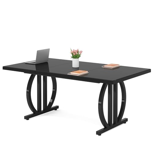 Lailang Großer Computertisch mit Geometrischem Metallfuß für Heimbüro und Gaming 160x80cm Schwarz Lailang Großer Computertisch mit Geometrischem Metallfuß für Heimbüro und Gaming 160x80cm Schwarz von Lailang