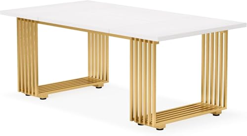 Lailang Großer Executive Schreibtisch mit Modernem Design und Goldenen Beinen für Konferenzen 180x80cm Weiß & Gold Lailang Großer Executive Schreibtisch mit Modernem Design und Goldenen Beinen für Konferenzen 180x80cm Weiß & Gold von Lailang