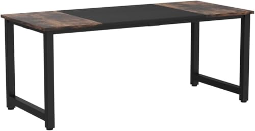 Lailang Großer Industrieller Computertisch mit Stabilem Metallgestell für Heimbüro 180x80cm Rustikales Braun Lailang Großer Industrieller Computertisch mit Stabilem Metallgestell für Heimbüro 180x80cm Rustikales Braun von Lailang