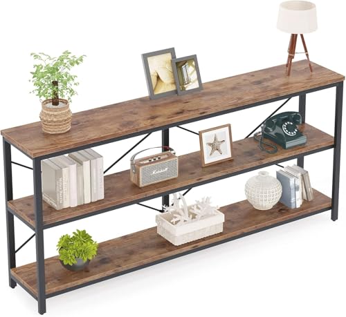 Lailang Konsolentisch Schwarz Schmaler Holz Konsolentisch Mit 3 Ebenen Bücherregal Sofatisch Im Industriestil Mit Metallrahmen für Wohnzimmer Flur Vintagebraun Schwarz 180x30x90 cm Lailang Konsolentisch Schwarz Schmaler Holz Konsolentisch Mit 3 Ebenen Bücherregal Sofatisch Im Industriestil Mit Metallrahmen für Wohnzimmer Flur Vintagebraun Schwarz 180x30x90 cm von Lailang