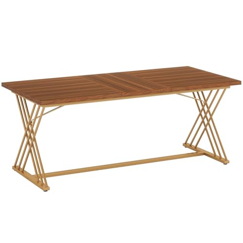 Lailang Moderner Computertisch mit Goldenem Metallrahmen und Ergonomischen Features für Gaming 160x80cm Braun Lailang Moderner Computertisch mit Goldenem Metallrahmen und Ergonomischen Features für Gaming 160x80cm Braun von Lailang