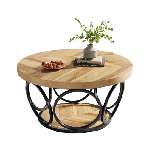 Lailang Runder Couchtisch 80 cm Runder Holztisch Bauernhaus Große Runde Wohnzimmertisch Mit 2-Ebenen Lagerung Moderne Einfache Braune Teetisch für Wohnzimmer Holzmaserung 80x80x43 cm Lailang Runder Couchtisch 80 cm Runder Holztisch Bauernhaus Große Runde Wohnzimmertisch Mit 2-Ebenen Lagerung Moderne Einfache Braune Teetisch für Wohnzimmer Holzmaserung 80x80x43 cm von Lailang