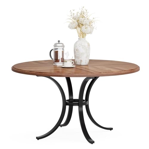 Lailang Runder Esstisch Für 4-6 Personen 120 cm Moderner Küchentisch Mit Holzstrukturoberfläche Rustikaler Tisch für Esszimmer Wohnzimmer Braun Schwarz 120x120x76 cm Lailang Runder Esstisch Für 4-6 Personen 120 cm Moderner Küchentisch Mit Holzstrukturoberfläche Rustikaler Tisch für Esszimmer Wohnzimmer Braun Schwarz 120x120x76 cm von Lailang