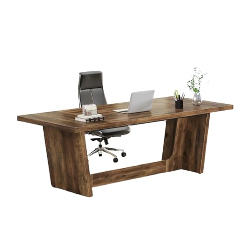 Lailang Vollholz Executive Schreibtisch mit Massivem Holzpodest für Geschäftsführung 180x79cm Rustikales Braun Lailang Vollholz Executive Schreibtisch mit Massivem Holzpodest für Geschäftsführung 180x79cm Rustikales Braun von Lailang