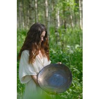 Handgemachte Bronze Glasierte Steinzeug Obst Schale - Große Bio Servierplatte von LaimaCeramics