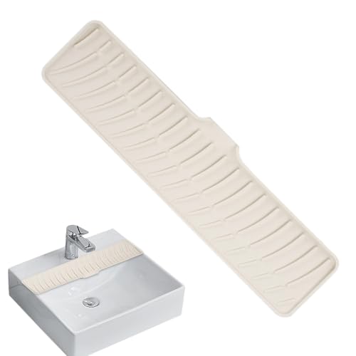 Abtropfmatte für die Küche, Abtropfmatte aus Gummi | Abtropfpad aus Silikon mit integrierter Abtropflippe | Rutschfeste Wasserhahnmatte, elektrische Ofenmatte, Spritzschutz für Küchenspüle, Kaffeemasc von Lainiaoly