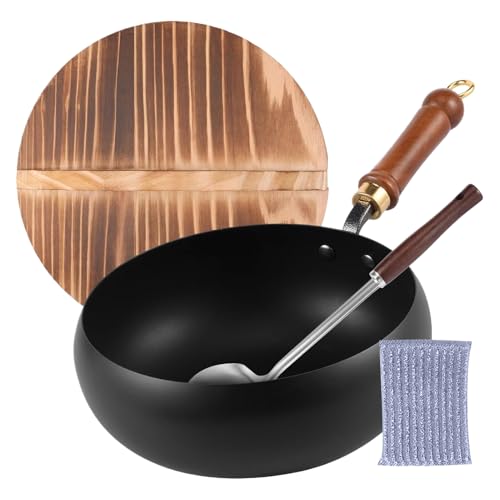 Antihaft-Topf,Antihaft Bratentopf Mit Deckel - Küchenzubehör Bratpfanne Mit Pfannenwender Für Induktion Haushalt Wohnung Restaurant Camping Suppe Nudeln Fleisch von Lainiaoly