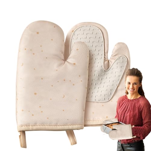 Backhandschuhe Für Küche | Backhandschuhe Hitzebeständige Küchenhandschuhe | 1 Paar rutschfeste Topflappen Küchenzubehör für Kochen Camping Grillen Backen Mikrowelle Herd von Lainiaoly