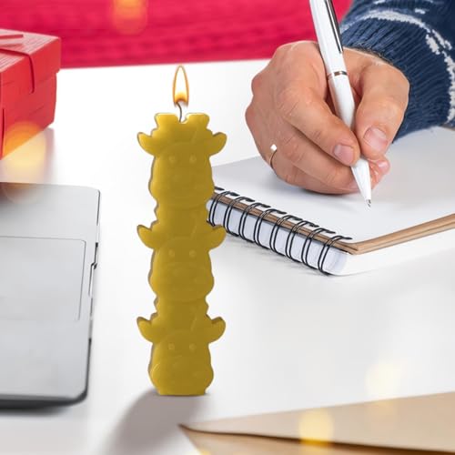 Christmas Harz Formen | 3-Fach Kerzenformen Silikon,Bastelbedarf Für Schokolade Plätzchen Süßigkeiten Backen Ton Seife Epoxy Gips Party Deko Weihnachtsschmuck von Lainiaoly