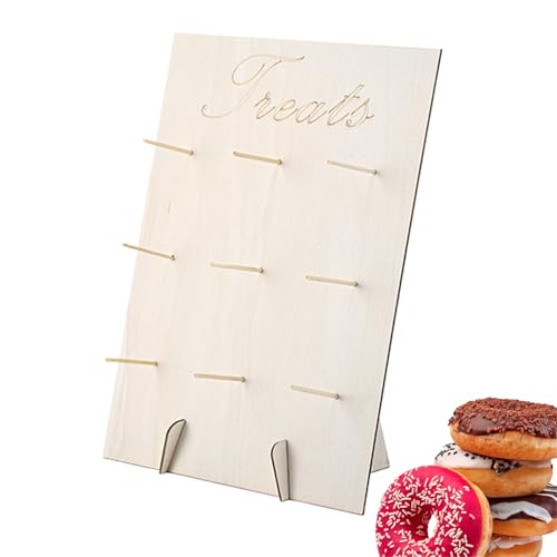 Donut Halter - Holz 9-Fach Donut Ständer für Hochzeit - Dekorative Auslage für Gebäck Esstisch Café Catering Buffet | Hochzeit Buffet Tafel von Lainiaoly