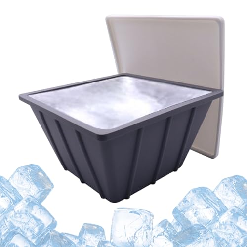Eisbad Blockformen,Kalte Tauchwanne Große Silikon Eisform - Großes Tablett Mit Deckel Wasser Kühler Form | Für Erwachsene Und Sportler Eisbad Blockformen,Kalte Tauchwanne Große Silikon Eisform - Großes Tablett Mit Deckel Wasser Kühler Form | Für Erwachsene Und Sportler von Lainiaoly
