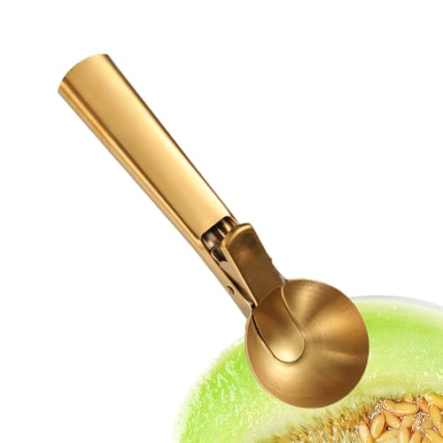Eisportionierer, Eislöffel Mit Auswerfer, Edelstahl Eislöffel, Langlebiges Design, Einfache Freigabe, Für Eiscreme, Keksteig, Melonenkugeln von Lainiaoly