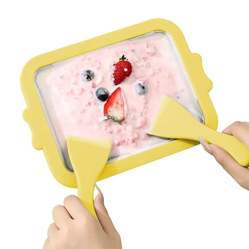 Gerollte Eismaschine, Instant-Pfanne | Selbstgemachte DIY-Eiscreme-Instant-Pfanne/Rolle,Haushalts-Obst-Eiscreme-Platte für Zuhause, Bars, Cafés, Dessertläden von Lainiaoly