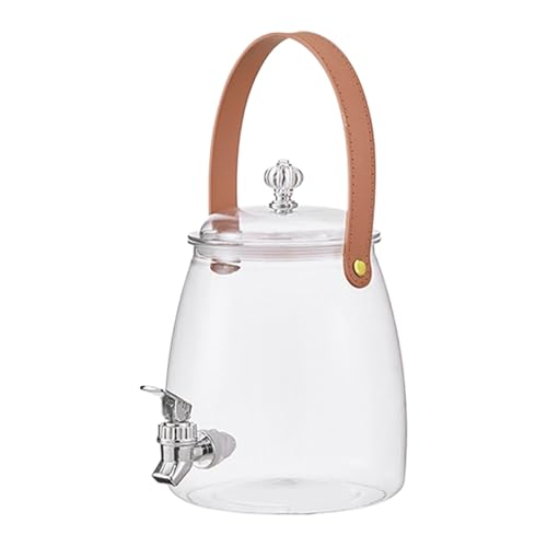 Getränkespender Mit Zapfhahn, 3/5/9l Und Leckdosiger Kühlschrank Wasserspender - Anti -Blocking -Saft -Krüge Mit Großer Kapazität, Teekrug Mit Griff Limonade, Karaffe von Lainiaoly