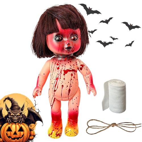 Gruselige Puppe,Unheimliche Babypuppe Halloween-Dekoration - Halloween Deko Wohnaccessoires für Schlafzimmer Wohnzimmer Garten Terrasse Vorgarten Gruselige Puppe,Unheimliche Babypuppe Halloween-Dekoration - Halloween Deko Wohnaccessoires für Schlafzimmer Wohnzimmer Garten Terrasse Vorgarten von Lainiaoly