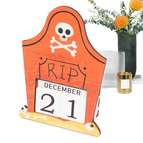 Halloween Countdown - 2025 Halloween Holzblock Kalender Für Schreibtisch - Verstellbares Festtags Handwerk Für Partys Jugendliche Geschenkidee Wiederverwendbarer von Lainiaoly