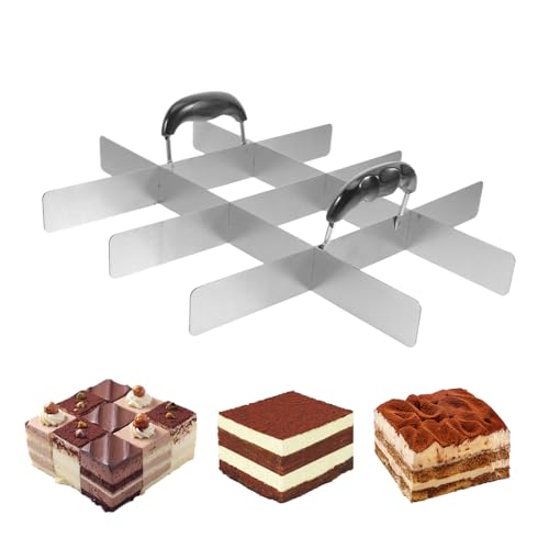 Kuchen Schneider Für Gleichmäßige Scheiben - Edelstahl Quadrat Kuchen Teiler Mit Griff - Dessert Werkzeuge Für Pie Fondant Flan Schneiden Zuhause Geburtstag Backen Picknick - Backzubehör Für Geburtsta Kuchen Schneider Für Gleichmäßige Scheiben - Edelstahl Quadrat Kuchen Teiler Mit Griff - Dessert Werkzeuge Für Pie Fondant Flan Schneiden Zuhause Geburtstag Backen Picknick - Backzubehör Für Geburtsta von Lainiaoly