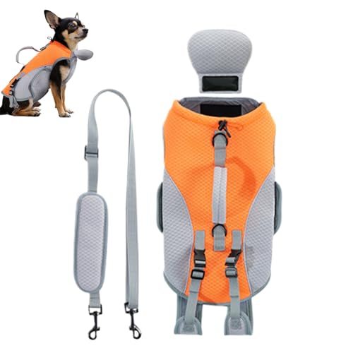 Kühlweste Für Hunde | Kühlweste mit Geschirrfunktion,Verstellbare Hundebekleidung Mit Schultergurten Für Camping Wandern Picknick Outdoor Spaziergänge von Lainiaoly