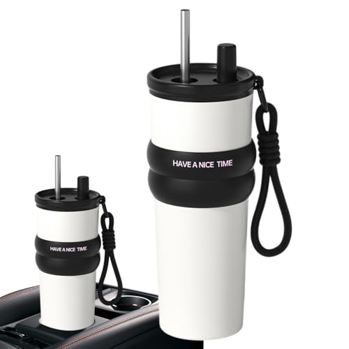 Lainiaoly Auto Isolierbecher - 710ml Isolierte Trinkflasche Mit Trinkhalm - Getränkeflasche Mit Großem Fassungsvermögen Und Automobilbecher Für Camping Angeln Reisen Picknick Pendeln Und Roadtrip Lainiaoly Auto Isolierbecher - 710ml Isolierte Trinkflasche Mit Trinkhalm - Getränkeflasche Mit Großem Fassungsvermögen Und Automobilbecher Für Camping Angeln Reisen Picknick Pendeln Und Roadtrip von Lainiaoly