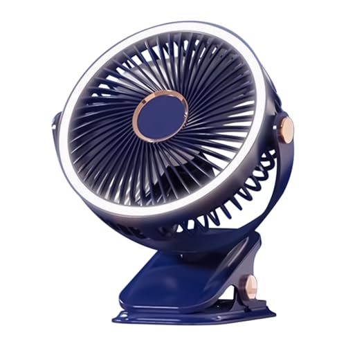 Lainiaoly Klemmventilator Für Schreibtisch | Klemmventilator,Kompakte Type C Wiederaufladbare Nachttischlampe Für Badezimmer Büro Arbeitsplatz Garten von Lainiaoly