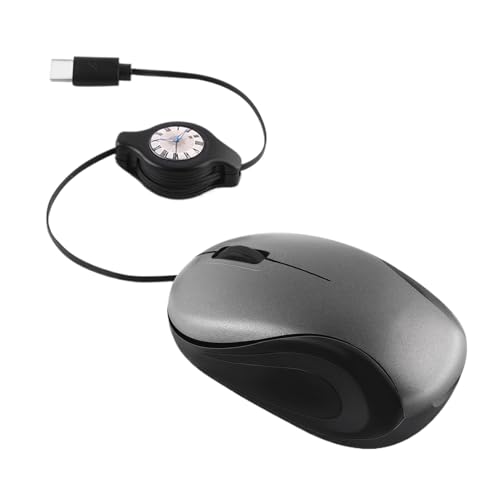 Lainiaoly Optische Travel-Maus, Mini Travel Maus Mit Versenkbarem Kabel, Tragbarer 3-Button-Versammlungsmäuse, USB/Typ-C Optisch, Ergonomischem Laptop-Zubehör Für PC-Business Lainiaoly Optische Travel-Maus, Mini Travel Maus Mit Versenkbarem Kabel, Tragbarer 3-Button-Versammlungsmäuse, USB/Typ-C Optisch, Ergonomischem Laptop-Zubehör Für PC-Business von Lainiaoly