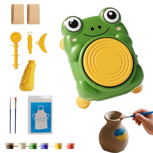 Lainiaoly Töpferscheibe Für Anfänger - Kleines Töpfer Set für Einsteiger,Interaktives Bastelwerkzeug Zum Malen Und Formen Für Anfänger Kinder Klassenkunst Homeschooling Lainiaoly Töpferscheibe Für Anfänger - Kleines Töpfer Set für Einsteiger,Interaktives Bastelwerkzeug Zum Malen Und Formen Für Anfänger Kinder Klassenkunst Homeschooling von Lainiaoly