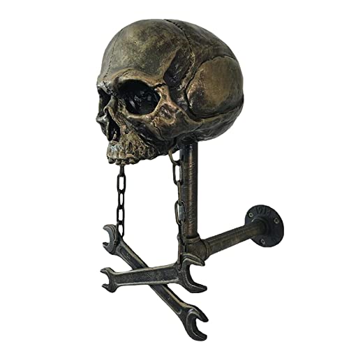 Lainiaoly Totenkopf-Helme-Display, Totenkopf-Helme-Ständer | Wandmontierter Helmhalter - Motorrad-Schädel-Helme-Halter, Helm-Ständer-Halter, wandmontiertes Totenkopf-Design, für Fahrrad, Kappen Lainiaoly Totenkopf-Helme-Display, Totenkopf-Helme-Ständer | Wandmontierter Helmhalter - Motorrad-Schädel-Helme-Halter, Helm-Ständer-Halter, wandmontiertes Totenkopf-Design, für Fahrrad, Kappen von Lainiaoly