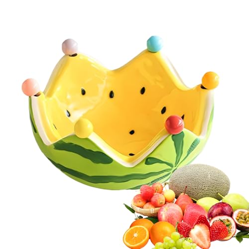 Lainiaoly Wassermelone Schüssel Mit Fruchtgabel - Keramik Obstschale Mit 6 Edelstahl Gabeln | Küchenutensilien Für Hochzeit Café Party Lounge Ferienhaus Restaurant Bar Lainiaoly Wassermelone Schüssel Mit Fruchtgabel - Keramik Obstschale Mit 6 Edelstahl Gabeln | Küchenutensilien Für Hochzeit Café Party Lounge Ferienhaus Restaurant Bar von Lainiaoly