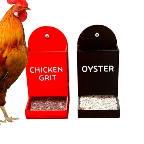 Muschelkalk Und Grit Spender Für Hühner | Enten Futterbehälter,Futterspender Für Hühner Und Enten Im Freien von Lainiaoly