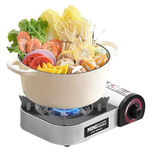 Tragbarer Kocher Für Camping - Tragbarer Camping Grill Mit Rutschfester Basis - Leichter Einzelgrill Mit Gleichmäßiger Wärmeverteilung Zum Kochen Bei Outdoor-Abenteuern Und Gartenaktivitäten von Lainiaoly