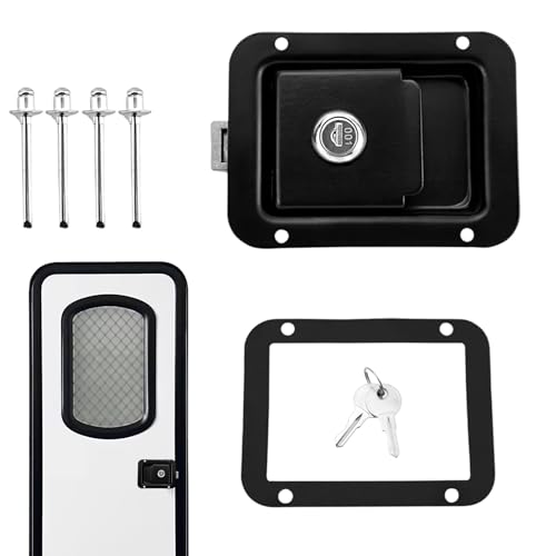 Wohnmobil Türschloss Ersatz, Universales Türschloss-Set, Langlebiger Stabiler Sicherheitsbeschlag Universell Für Schrank Hotel Camping Büro Arbeitsplatz Wohnmobil Apartment Zuhause von Lainiaoly