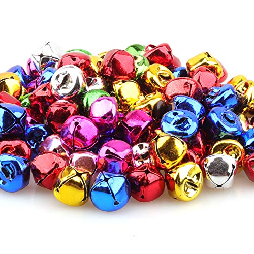Lainrrew Jingle Bells, verschiedene Größen, bunte Bastelglocken, Weihnachtsglocken, DIY-Glocken, Großpackung für Weihnachten, Festival, Dekoration, Bastelprojekt (2,5 cm, 100 Stück) von Lainrrew